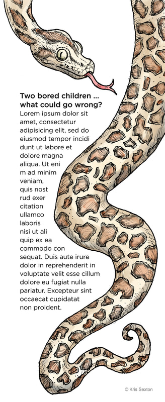 Python snake wraps with text on the book jacket flap